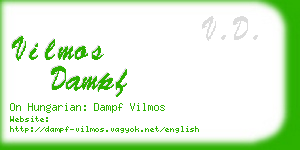 vilmos dampf business card